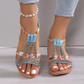 Sandalia Wedge com Strass