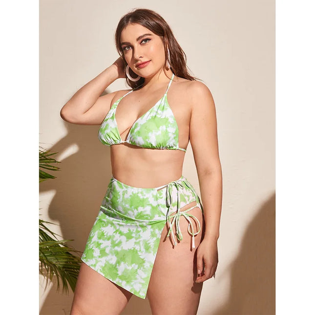 Tamanho grande split maiô feminino sexy biquíni três peças conjunto novo reunião sem costas biquíni para mulher elegantes casual y2k