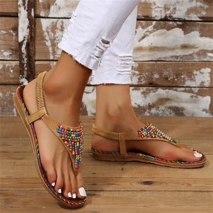 Sandália Gladiadora Boho Retrô Plus Size Feminina