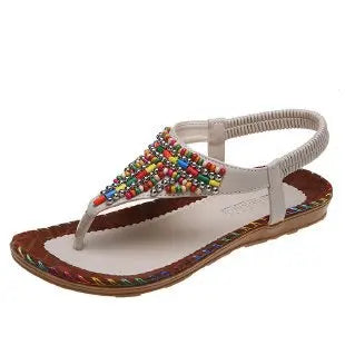 Sandália Gladiadora Boho Retrô Plus Size Feminina
