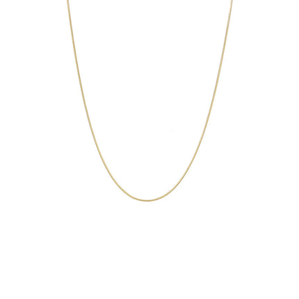 Colar de camada de corrente de cobra fina de espinha de peixe banhado a ouro 18K de aço inoxidável sem manchas Colar de corrente de ouro feminino sexy