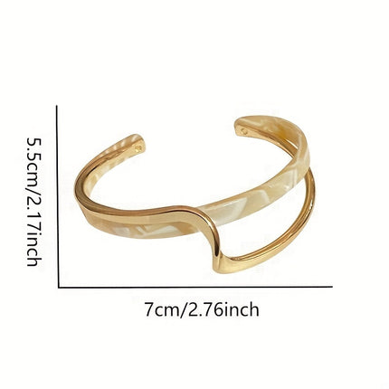 Pulseira Banhada a Ouro 18K em Forma de Onda