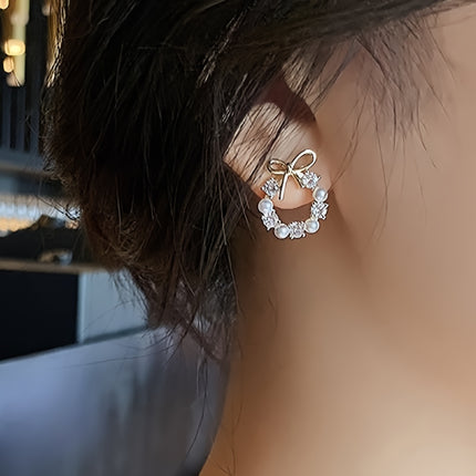 Brincos Elegantes com Pérolas e Strass