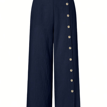 Calça Fenda Casual Plus Size