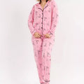 Pijama Longo Rosa Love