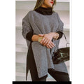 Poncho de Tricot Quadriculado - Vivax Look