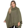 Poncho Tricô Gola Alta - Vivax Look