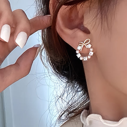 Brincos Elegantes com Pérolas e Strass