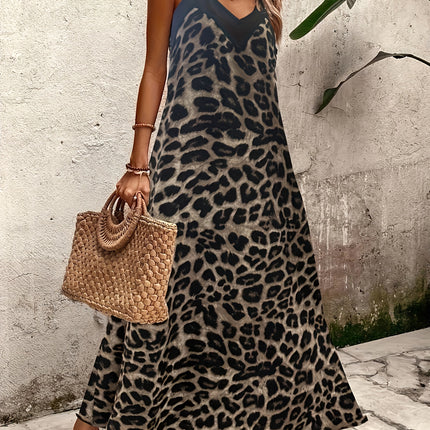 Vestido Leopardo Maxi Plus Size