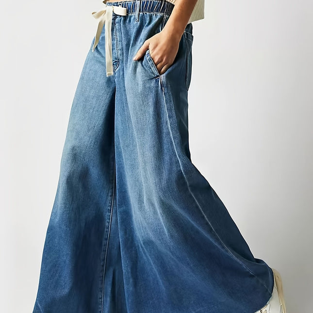 Calça Jeans Wide Leg Plus Size