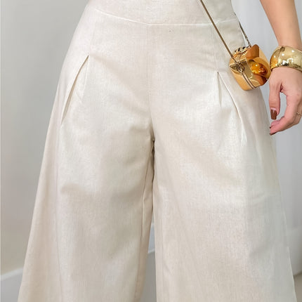 Calça Bege Elegante Plus Size