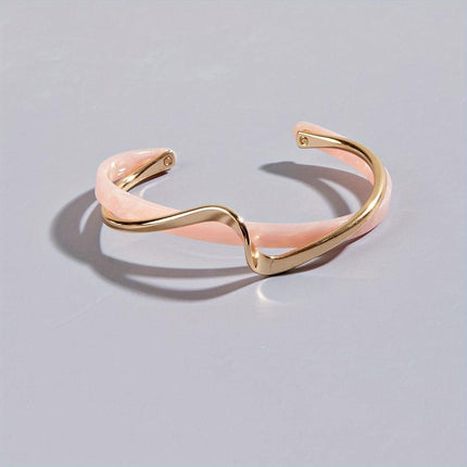 Pulseira Banhada a Ouro 18K em Forma de Onda