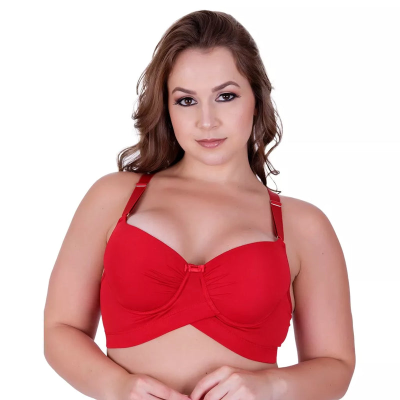 Sutiã Plus Size Alça Larga Vermelho