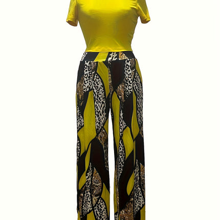 Conjunto Cropped & Flare Plus Size