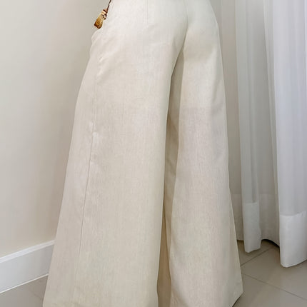 Calça Bege Elegante Plus Size