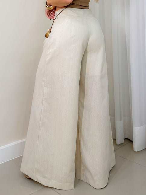 Calça Bege Elegante Plus Size