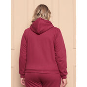 Moletom Plus Size Com Ziper Capuz e  Bolso
