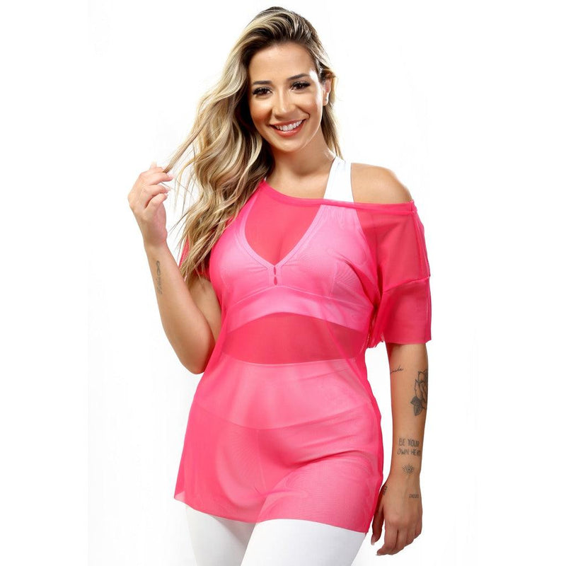 Blusa de Tule Rosa