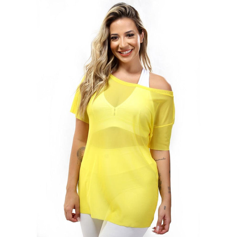 Blusa de Tule Amarelo