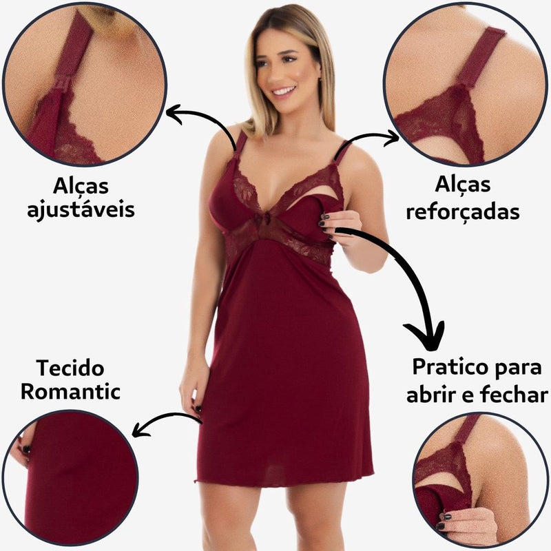 Camisola Amamentação Vinho